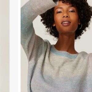 Rails Gray and Blue Crew Neck Sweater
